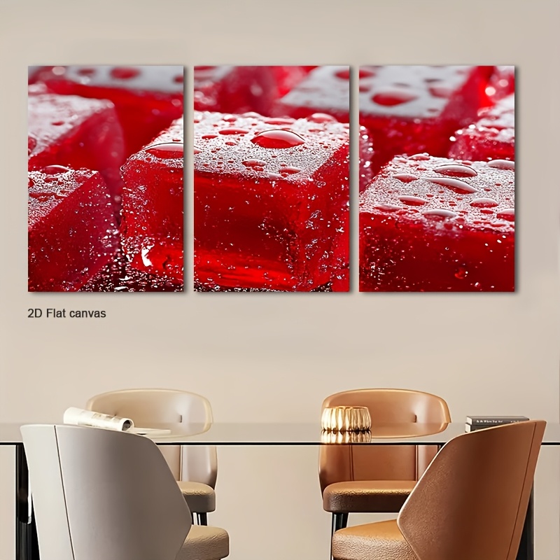 Canvas Wrap Ready - 3 قطع من لوحات الجدار المربعة